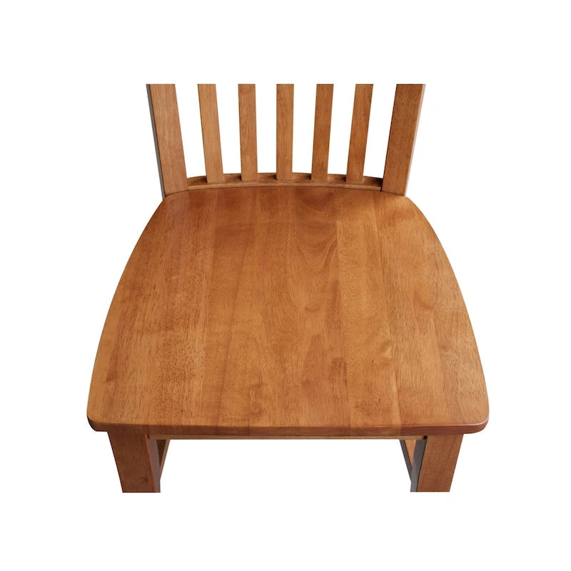 International Concepts Cosmo Tall Mission Chairs in Legno Massello, Set da 2