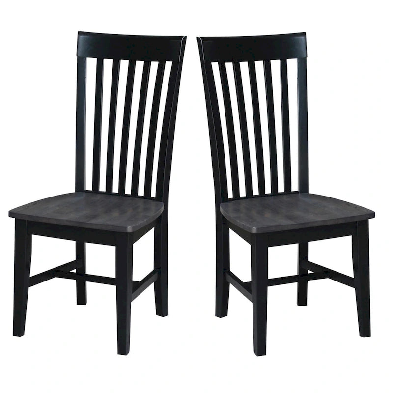 International Concepts Cosmo Tall Mission Chairs in Legno Massello, Set da 2