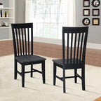 International Concepts Cosmo Tall Mission Chairs in Legno Massello, Set da 2