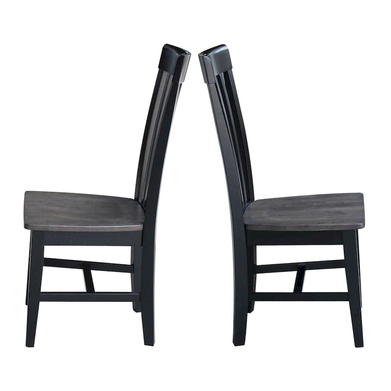 International Concepts Cosmo Tall Mission Chairs in Legno Massello, Set da 2