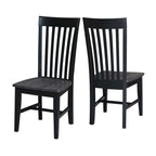 International Concepts Cosmo Tall Mission Chairs in Legno Massello, Set da 2