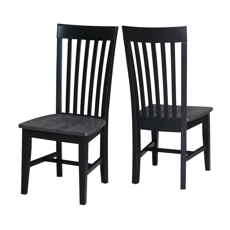 International Concepts Cosmo Tall Mission Chairs in Legno Massello, Set da 2