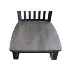 International Concepts Cosmo Tall Mission Chairs in Legno Massello, Set da 2