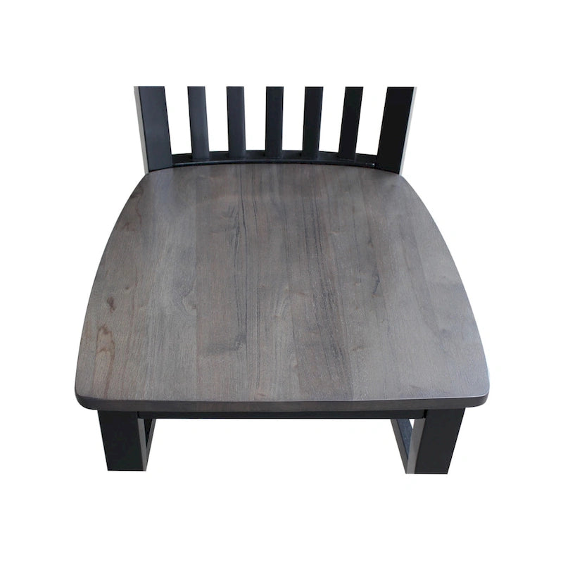 International Concepts Cosmo Tall Mission Chairs in Legno Massello, Set da 2