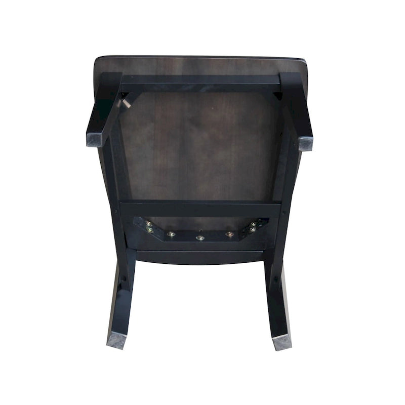 International Concepts Cosmo Tall Mission Chairs in Legno Massello, Set da 2