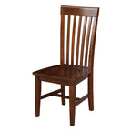 International Concepts Cosmo Tall Mission Chairs in Legno Massello, Set da 2
