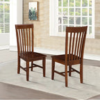 International Concepts Cosmo Tall Mission Chairs in Legno Massello, Set da 2