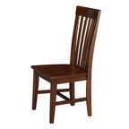 International Concepts Cosmo Tall Mission Chairs in Legno Massello, Set da 2