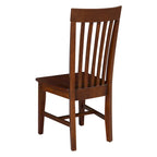 International Concepts Cosmo Tall Mission Chairs in Legno Massello, Set da 2