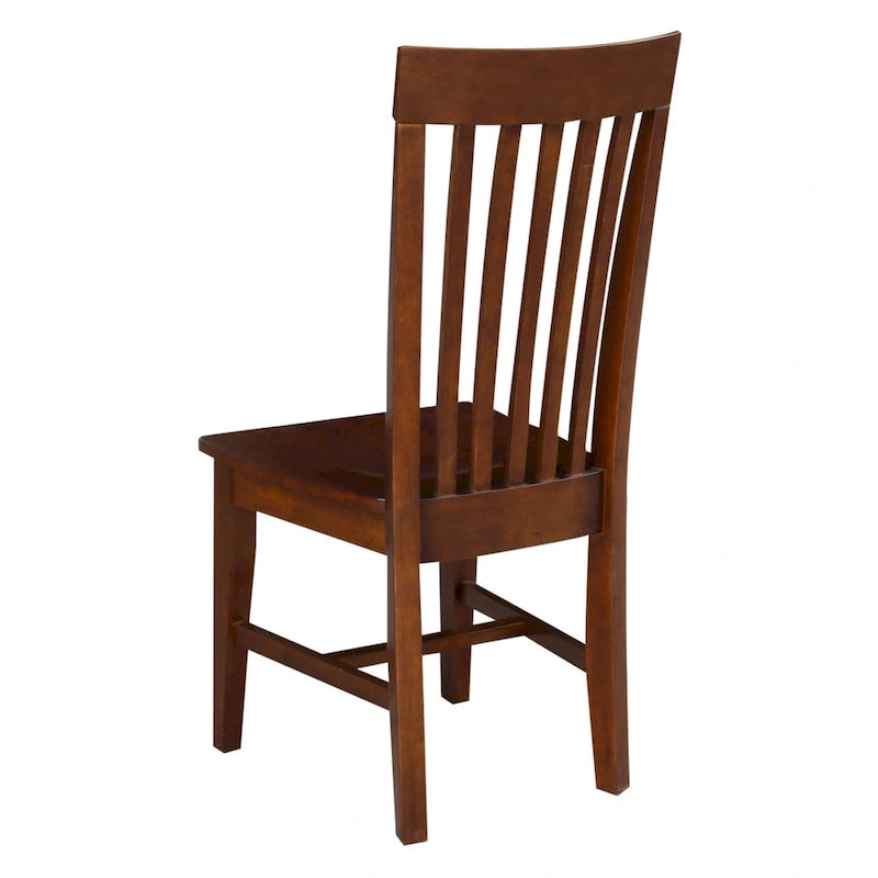 International Concepts Cosmo Tall Mission Chairs in Legno Massello, Set da 2