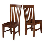 International Concepts Cosmo Tall Mission Chairs in Legno Massello, Set da 2