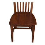 International Concepts Cosmo Tall Mission Chairs in Legno Massello, Set da 2