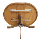 36 Round Pedestal Table with 12 Leaf in Pecan