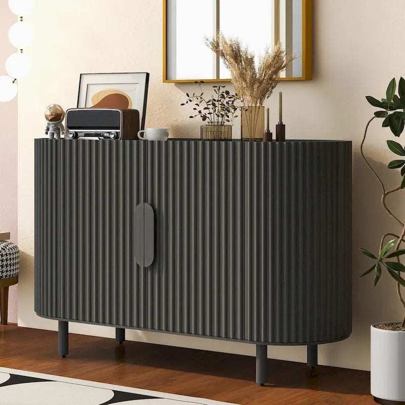 47.80 Inch high quality MDF Sideboard with Adjustable Shelves - 47.80 x 16.50