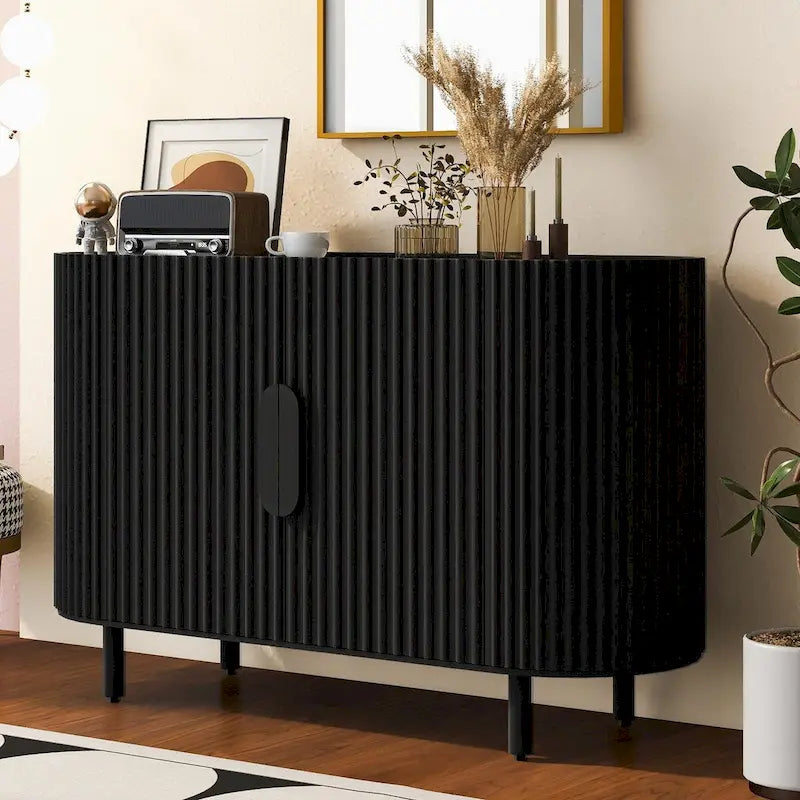 Credenza in MDF di alta qualità da 121,41 cm con ripiani regolabili - 121,41 x 41,91