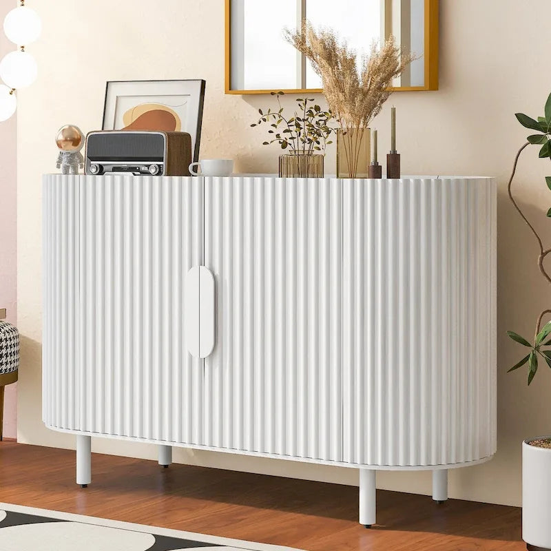 Credenza in MDF di alta qualità da 121,41 cm con ripiani regolabili - 121,41 x 41,91