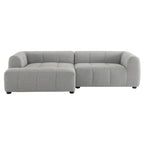 Liana Left-Facing Upholstered Fabric Modular Sofa with Chaise