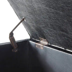 Upholstered tufted button storage bench