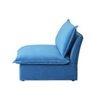 Modular Sectional Sofa Couch, 162.98 Velvet L-Shape Sofa with Ottoman