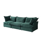 Modular Sectional Sofa Couch, 122.82 Velvet 3 Seater Sofa