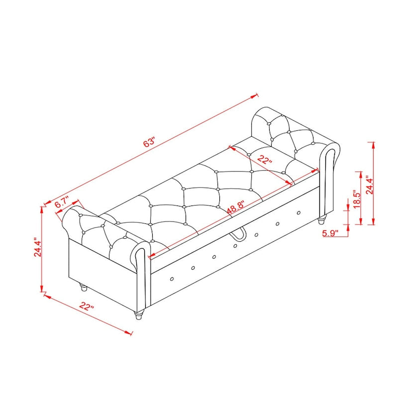 Bench Ottoman with Storage