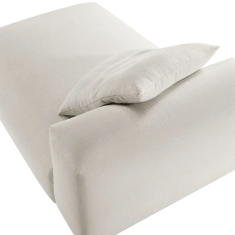 Chaise Longue Modulare Senza Braccioli in Tessuto Imbottito Solace