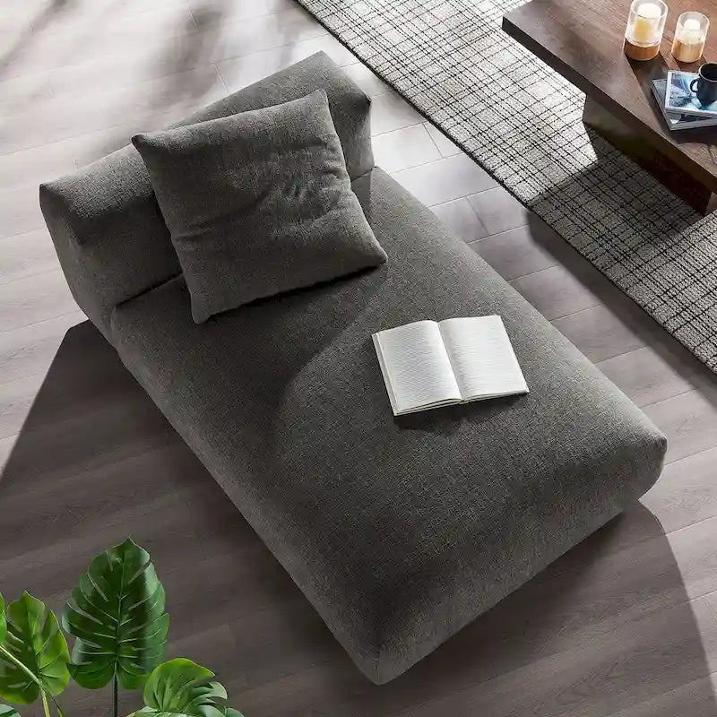 Chaise Longue Modulare Senza Braccioli in Tessuto Imbottito Solace