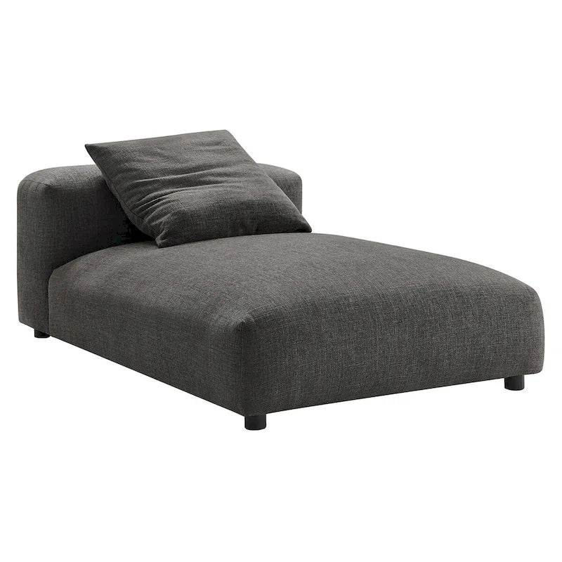Chaise Longue Modulare Senza Braccioli in Tessuto Imbottito Solace