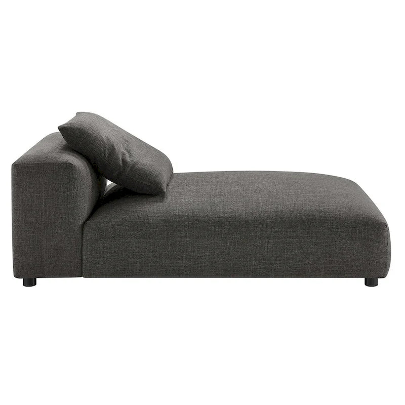 Chaise Longue Modulare Senza Braccioli in Tessuto Imbottito Solace
