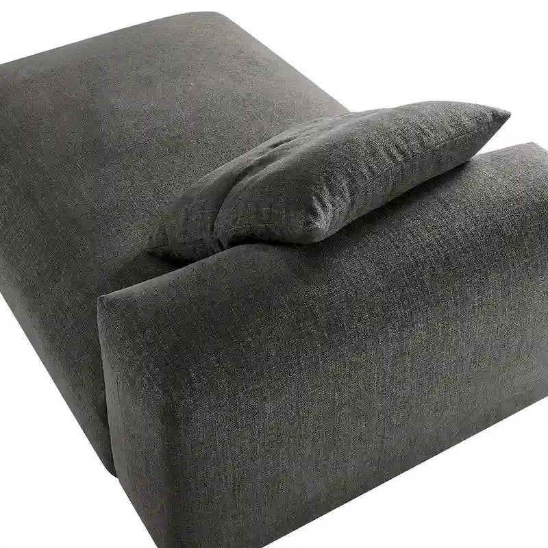 Chaise Longue Modulare Senza Braccioli in Tessuto Imbottito Solace