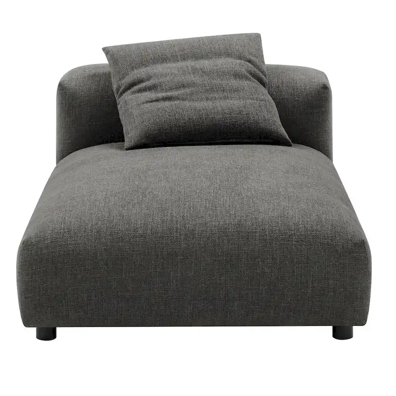 Chaise Longue Modulare Senza Braccioli in Tessuto Imbottito Solace