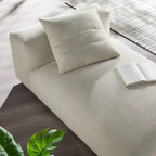 Chaise Longue Modulare Senza Braccioli in Tessuto Imbottito Solace