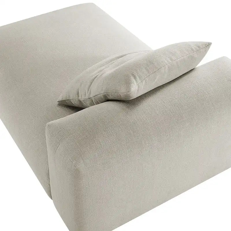 Chaise Longue Modulare Senza Braccioli in Tessuto Imbottito Solace