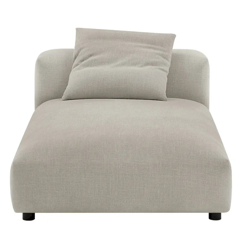 Chaise Longue Modulare Senza Braccioli in Tessuto Imbottito Solace