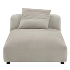 Chaise Longue Modulare Senza Braccioli in Tessuto Imbottito Solace