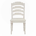 Vintage Traditional 4-Piece Upholstered Dining Chairs, Serrated Dining Backs,Cream