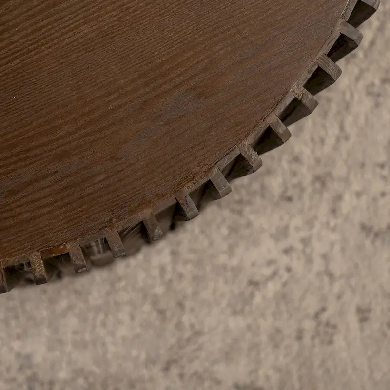 Nesting Coffee Table Set with Vertical Textured Embossed Design (Set of 2)