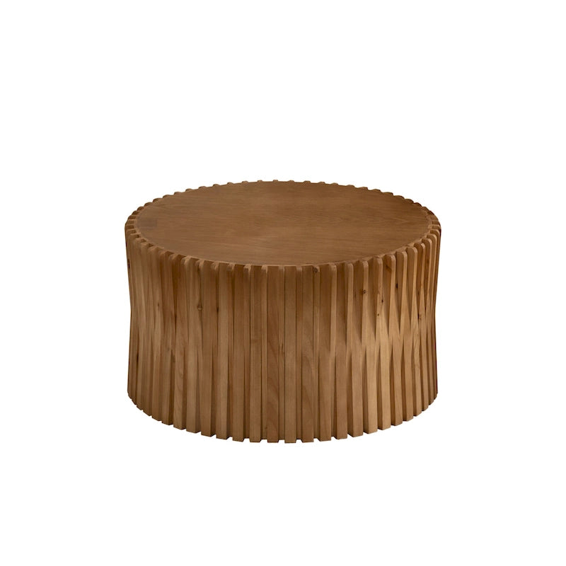 Nesting Coffee Table Set with Vertical Textured Embossed Design (Set of 2)