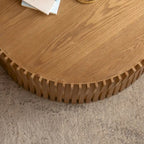 Nesting Coffee Table Set with Vertical Textured Embossed Design (Set of 2)