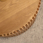 Nesting Coffee Table Set with Vertical Textured Embossed Design (Set of 2)