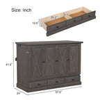 Solid Pine Murphy Bed Chest Cube Cabinet Bed with Charging Station and Large Storage Drawer for or Small Room,Full
