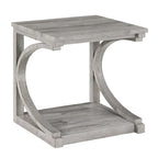 Unique Solid Wood Coffee Table with Storage Shelf