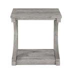 Unique Solid Wood Coffee Table with Storage Shelf