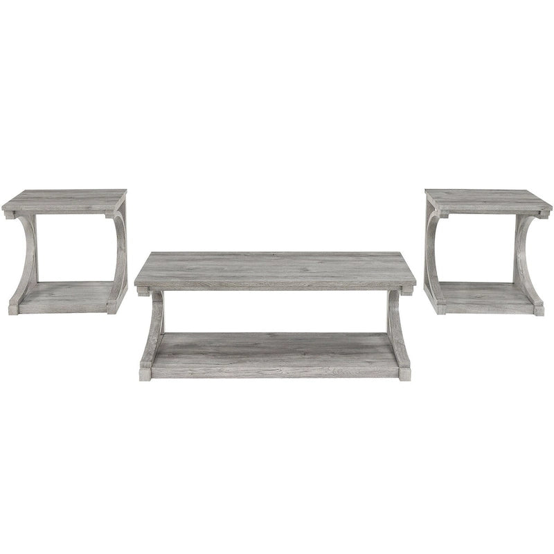 Unique Solid Wood Coffee Table with Storage Shelf