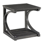 Unique Solid Wood Coffee Table with Storage Shelf