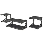 Unique Solid Wood Coffee Table with Storage Shelf