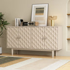 Modern 4-door Sideboard with Convex Pattern Doors