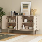 Modern 4-door Sideboard with Convex Pattern Doors