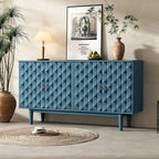 Modern 4-door Sideboard with Convex Pattern Doors