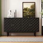 Modern 4-door Sideboard with Convex Pattern Doors